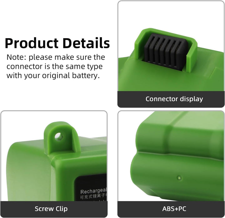 K KYUER Rechargeable ABL-B Saugroboter Akku für iRobot Roomba S9 9150 9550 S9550 S9+ S9 Plus S955020