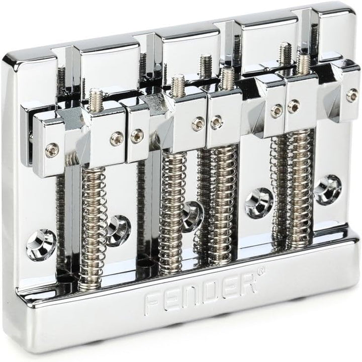 Fender® »HIMASS™ 4-STRING BASS BRIDGE - BRASS SADDLES« Brücke für E-Bass - 4-Saitig - Farbe: Chrome