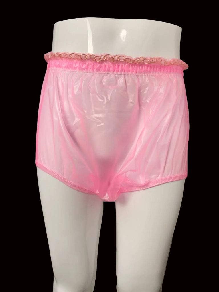 Haian ABDL Verschlusslasche aus Kunststoff für Hose L Rosa Transparent, L Rosa Transparent