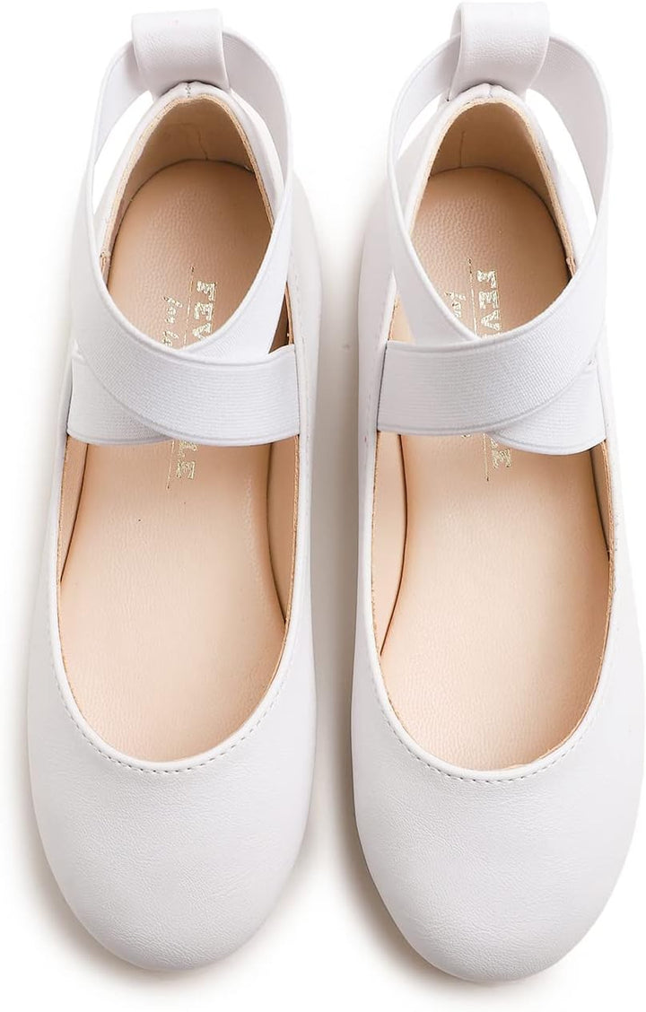 Feversole Girls Cute Dress, Mädchen süsses Kleid Mary Jane Schuhe weiche Party Urlaub Ballerinas 29