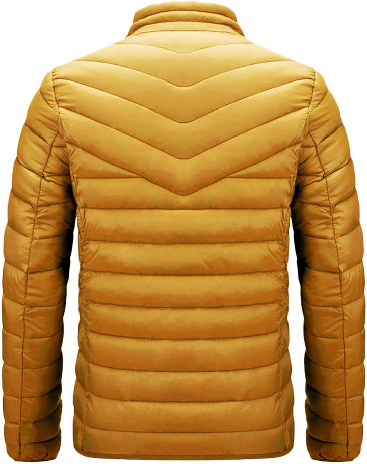Celucke Steppjacke Leicht Daunenjacke Herren Wasserdicht Oversize Winterjacke Stehkragen Übergangsja