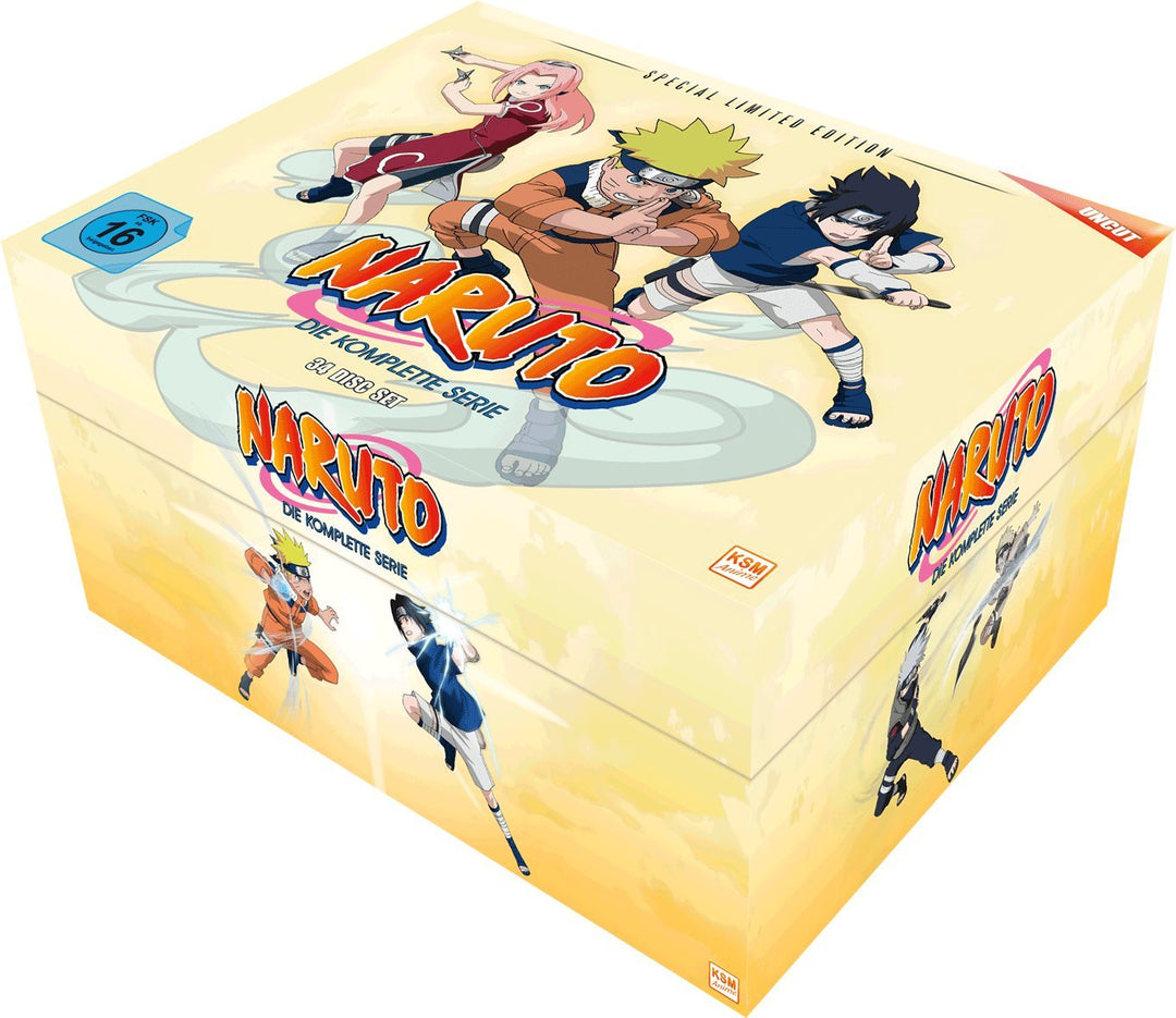 Naruto Gesamt-Box (Special Limited Edition mit 8 Postkarten & Poster) (34 Disc Set), DVD