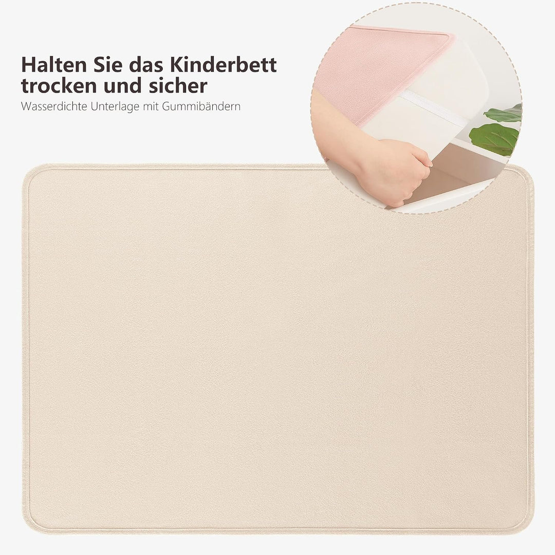 Susurration 2er Pack Bettunterlage Wasserdicht Kinder 75x90 cm Waschbar Unterlage Bett Weich Nässesc