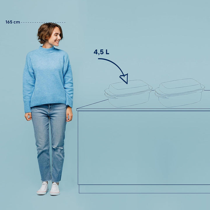 kela, aluguss, Schwarz, Bräter rechteckig