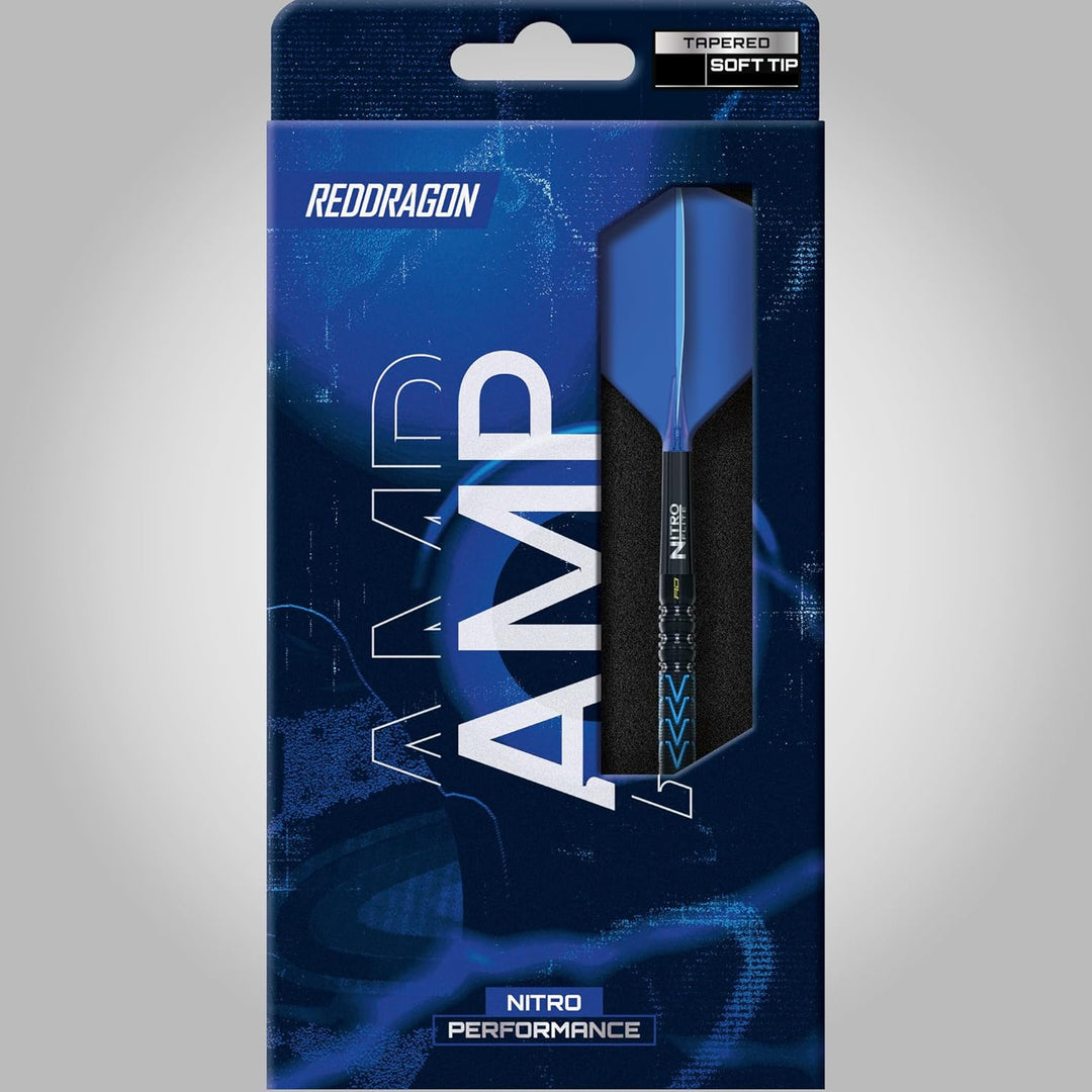 RED DRAGON Darts - AMP Serie - 90% Tungsten Profi Dartpfeile - NitroFlite Integrierter Flug/Schacht