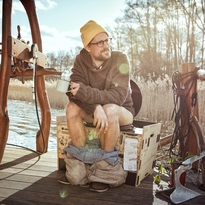 Goldeimer »Premium« Trockentoilette aus Holz und recyceltem Kunststoff Grundaustattung, Grundaustatt
