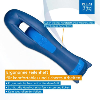 PFERD Werkstattfeilen-Set in PVC-Rolltasche mit Umkarton, 5 Feilen, Kreuzhieb H3, 200mm, 11801533 -