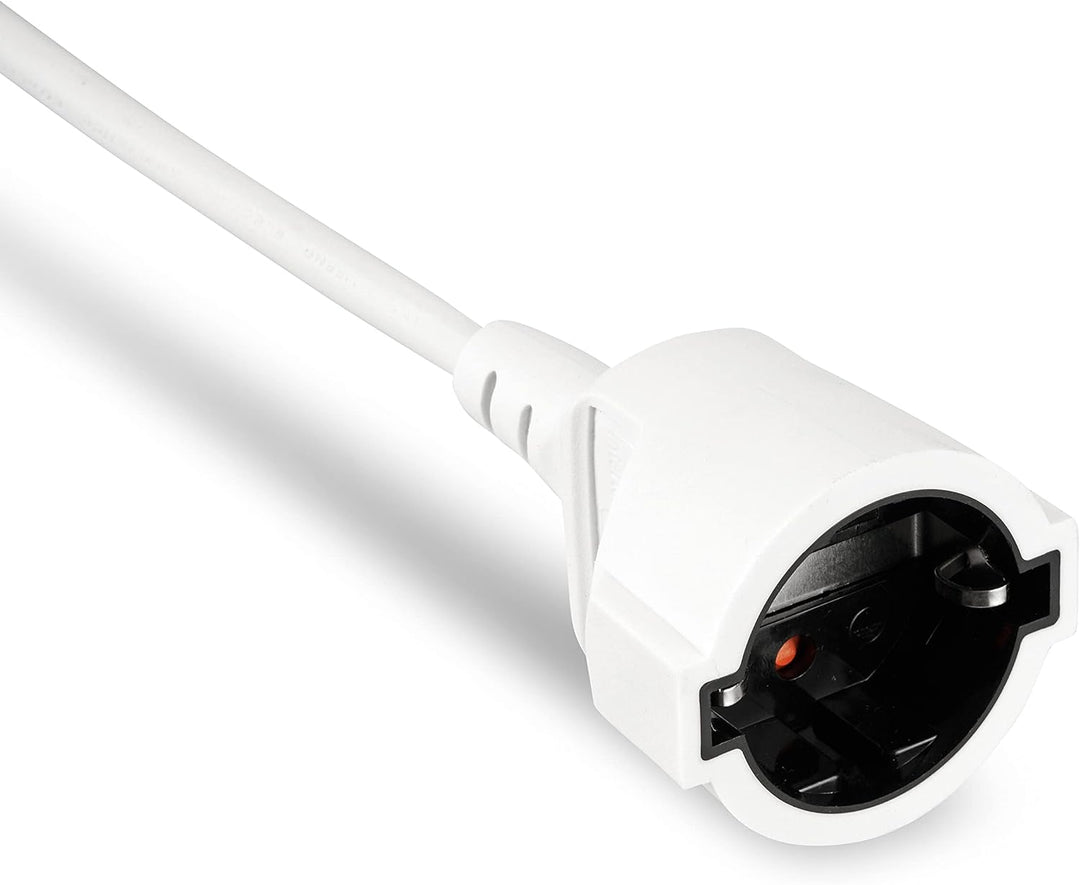 REV Verlängerungskabel - Verlängerung 5m mit Winkelstecker, 3680W, weiss Weiss 5m, Weiß 5m