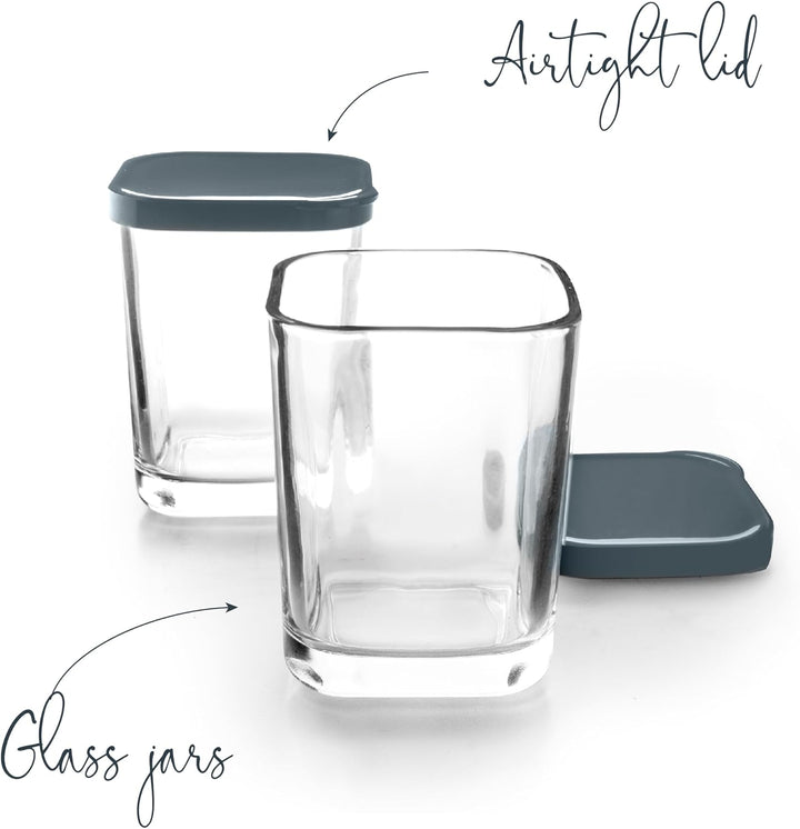 Lacor - 69438 - Joghurtbereiter, Klarglas, 9 Stück, Spülmaschinenfest, BPA-frei, Fassungsvermögen: 1