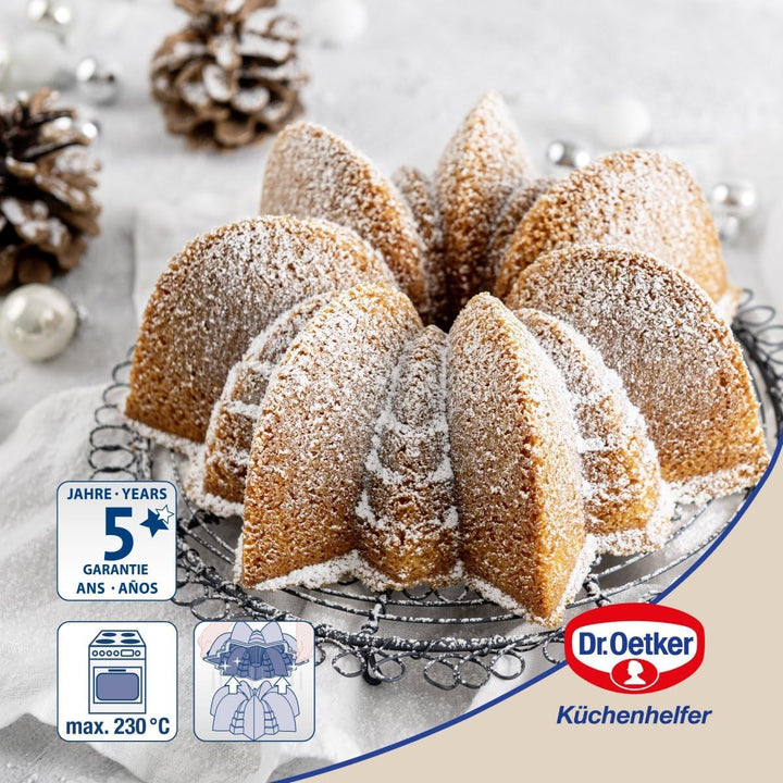 Dr. Oetker Guglhupf Stern ⌀ 22 cm – Gugelhupfform aus der Serie Back-Kunst – Backform mit Antihaft-E