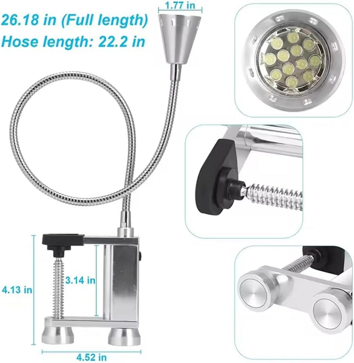 Bright LED BBQ Grill Light -360 Grad Flexibler Schwanenhals mit Magnetischer Basis und Einstellbare