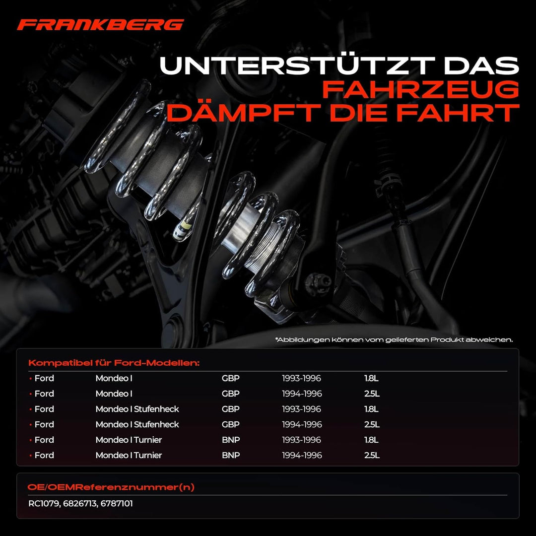Frankberg 2x Federn Fahrwerksfeder Vorderachse Kompatibel mit Mondeo I GBP Mondeo I Turnier BNP 1.8L