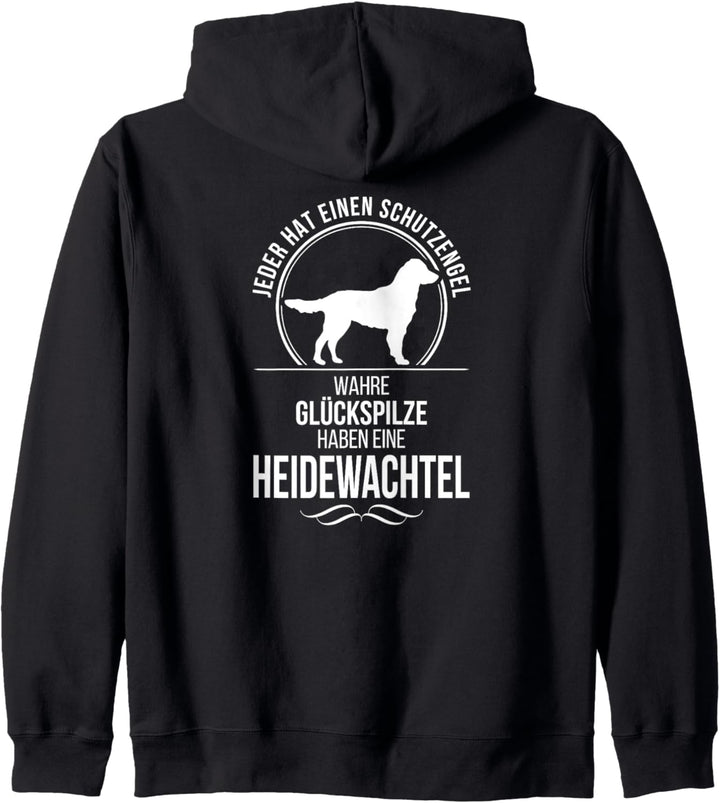 Heidewachtel Schutzengel Münsterländer Hunde Hundespruch Kapuzenjacke