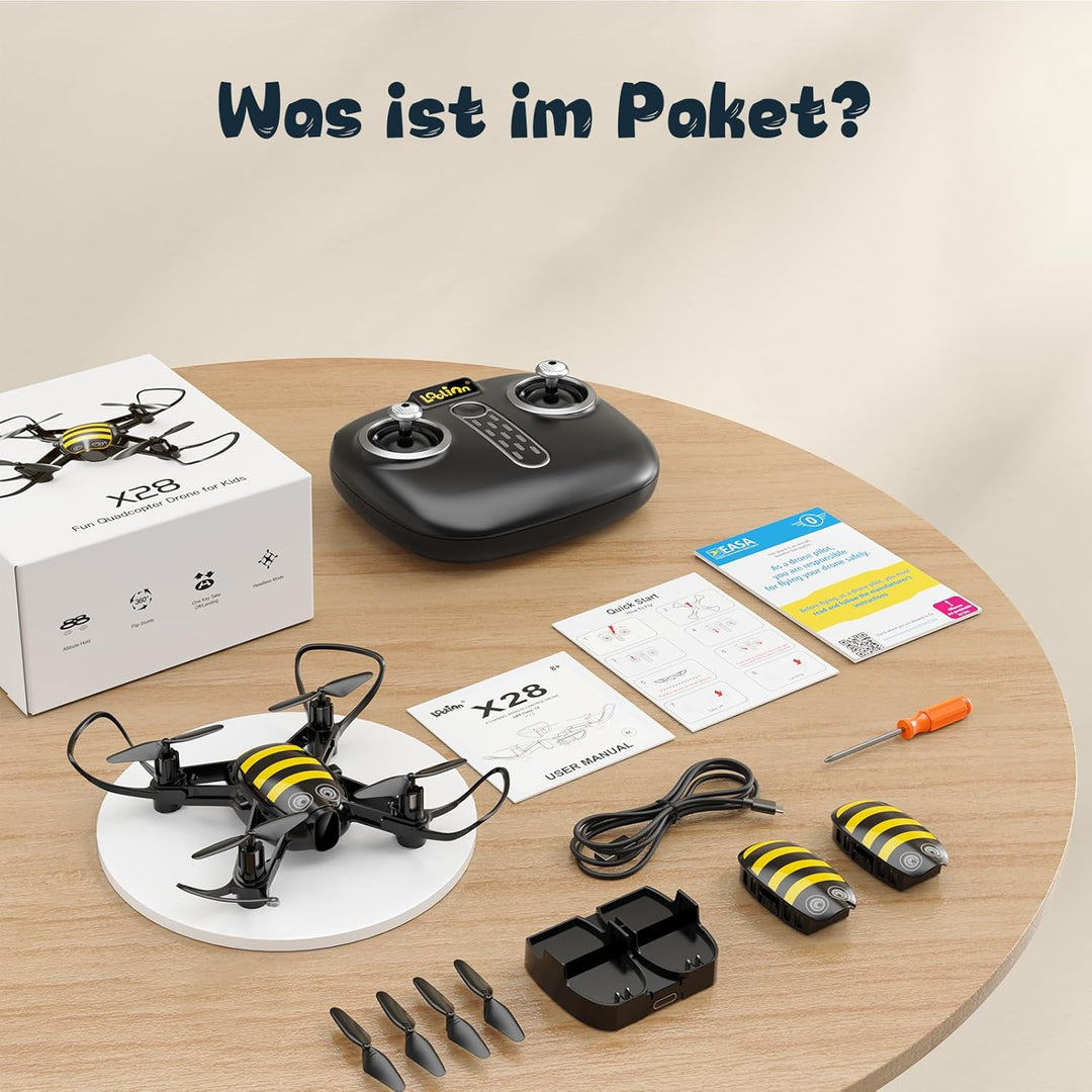 Loolinn | Drohne als Geschenk für Kinder - Lustiges Design, Leicht zu fliegen, kindersicher, 360°-st