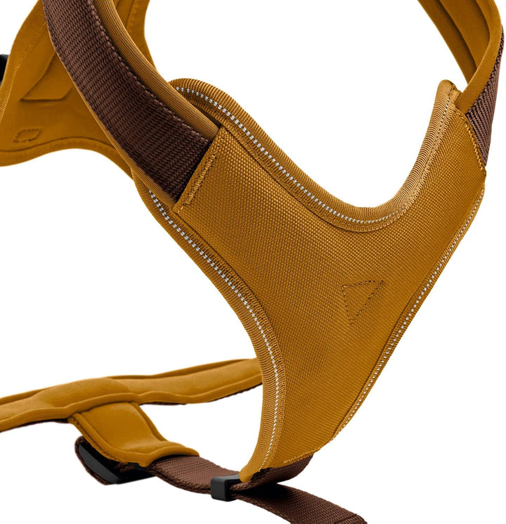 HUNTER NEOPREN Hundegeschirr, Nylon, gepolstert mit Neopren, M/1 53 - 65 cm, braun/caramel braun/car