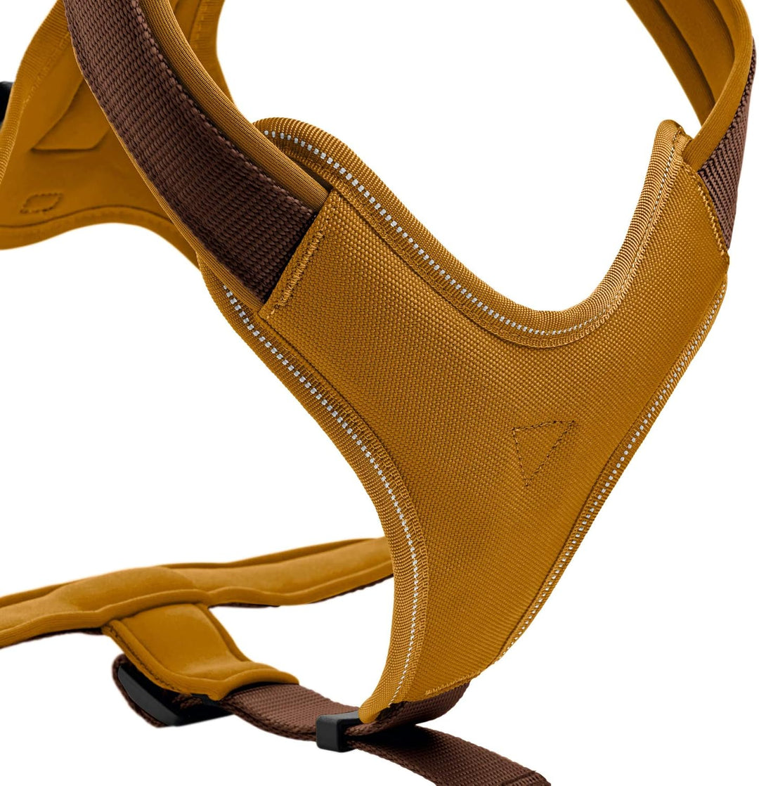 HUNTER NEOPREN Hundegeschirr, Nylon, gepolstert mit Neopren, M/1 53 - 65 cm, braun/caramel braun/car