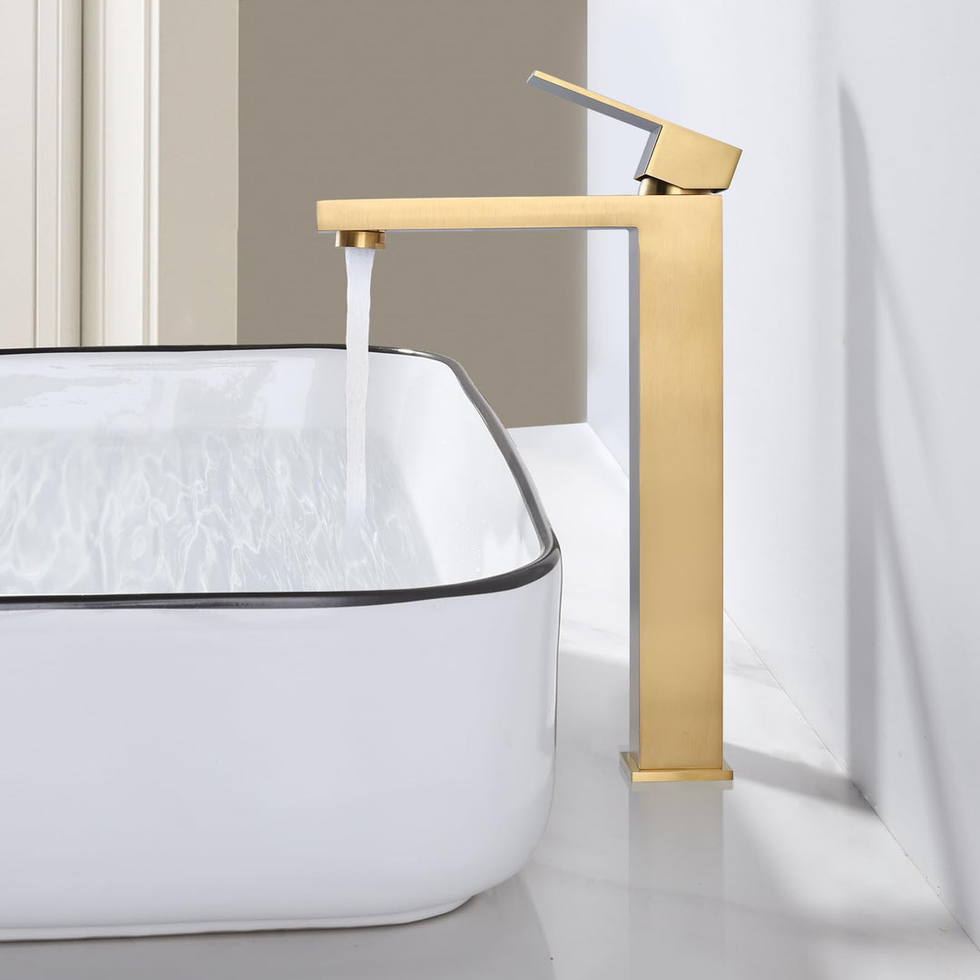 ARCORA Waschtischarmatur, Hochdruck Wasserhahn Bad aus 304 Edelstahl Armatur Waschbecken mit 50cm An