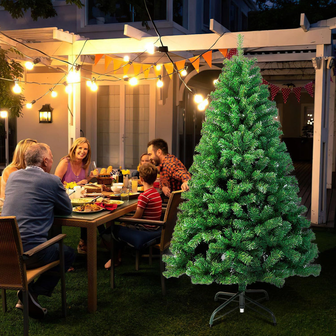 Gimisgu künstliche Weihnachtsbaum, 150cm PVC Künstlicher Christbaum mit 350 Spitzen, Einfacher Aufba