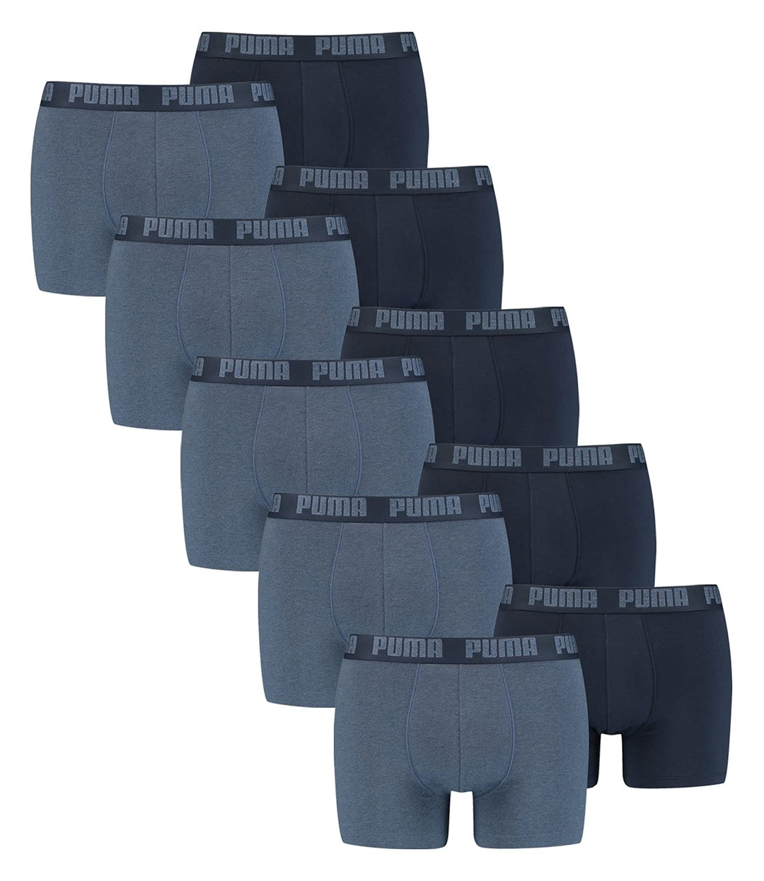 PUMA 10 er Pack Boxer Boxershorts Men Herren Unterhose Pant Unterwäsche, Farbe:037 - Denim, Bekleidu