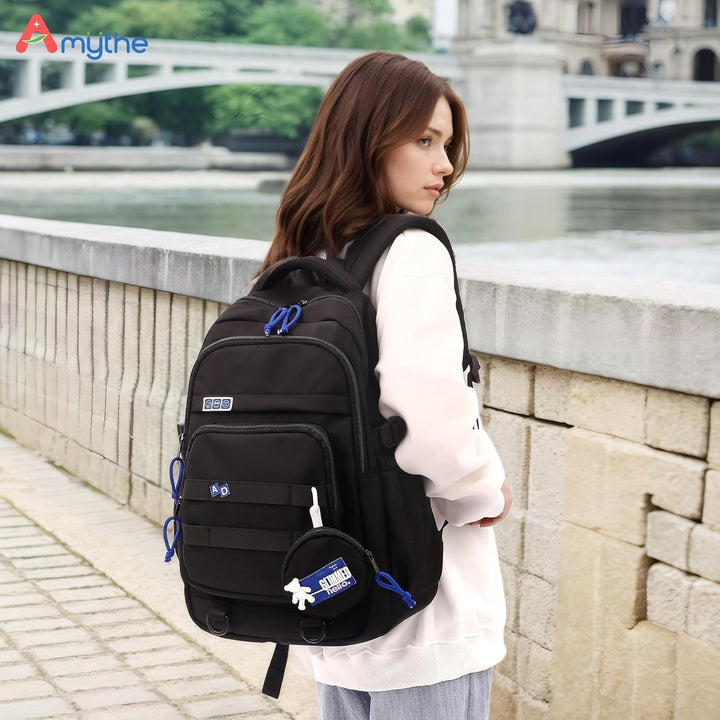 Amythe Schulrucksack Mädchen Teenager, Wasserdicht Daypack, Leichter Schulranzen Mädchen Jungen mit