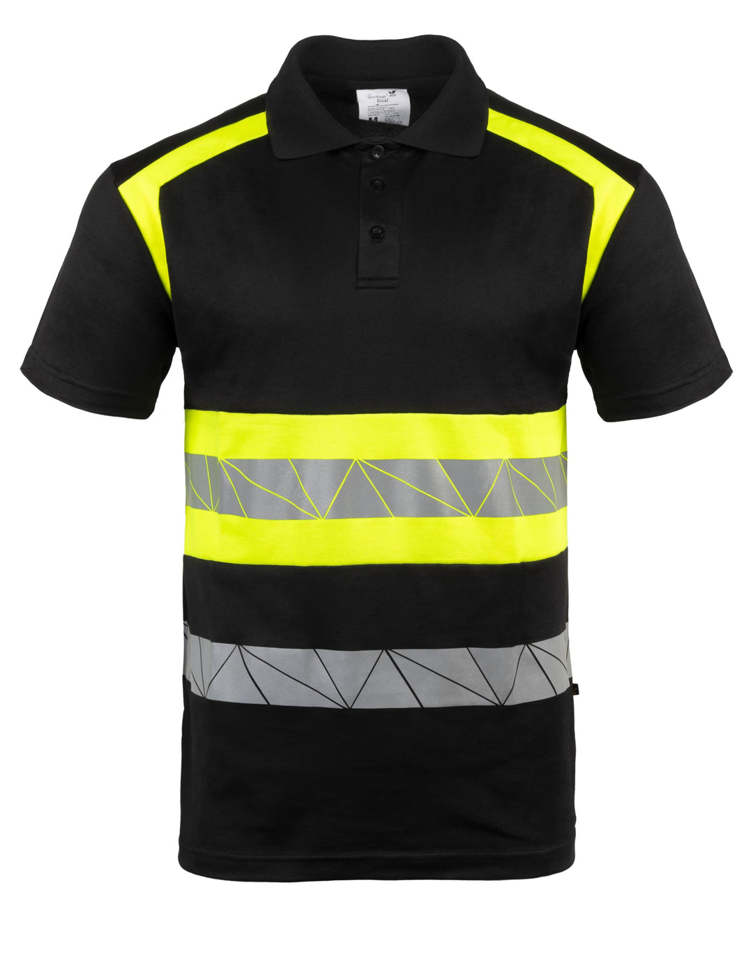Warnschutz T-Shirt Polo - Atmungsaktiv mit Reflexstreifen und Baumwolle - Warn Tshirt Herren 3XL Sch