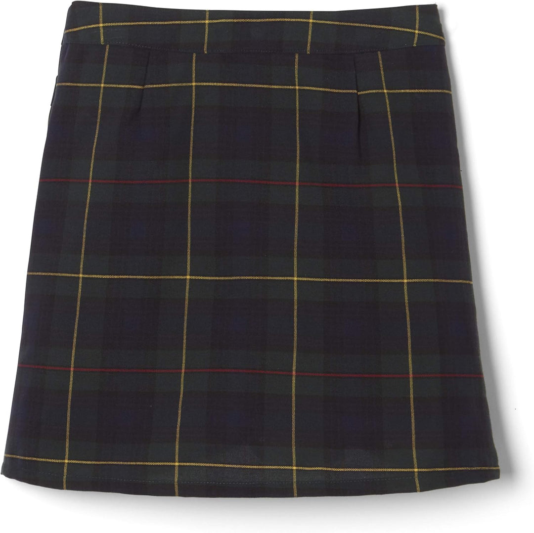 French Toast Girls Plus Size' Plaid 2-Tab Scooter, Green Plaid, 14.5
