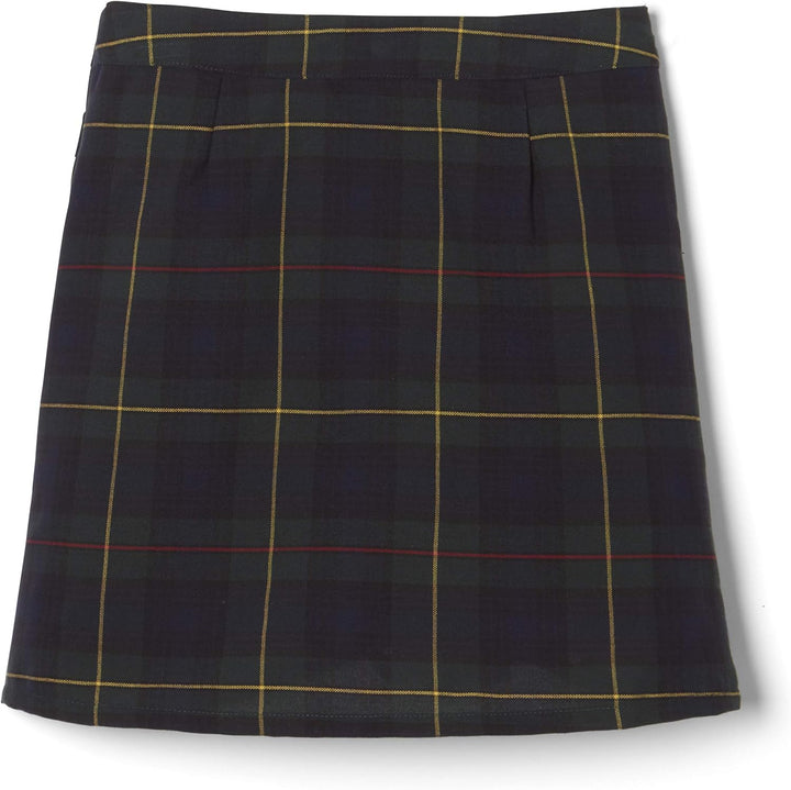 French Toast Girls Plus Size' Plaid 2-Tab Scooter, Green Plaid, 14.5