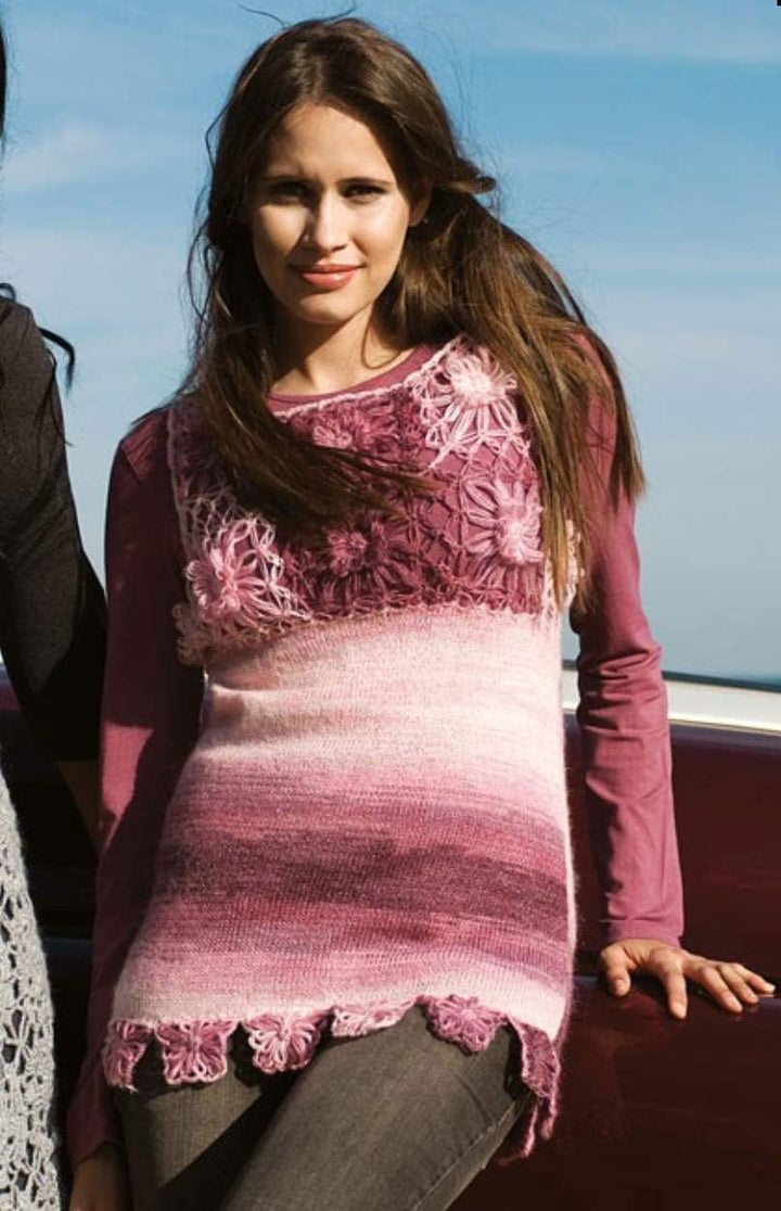 Alize Angora Gold Batik-Garn, 20% Wolle, 80% Acryl, 2 Knäuel, 200 g, 1204 m, Häkelgarn, Spitze, Hand
