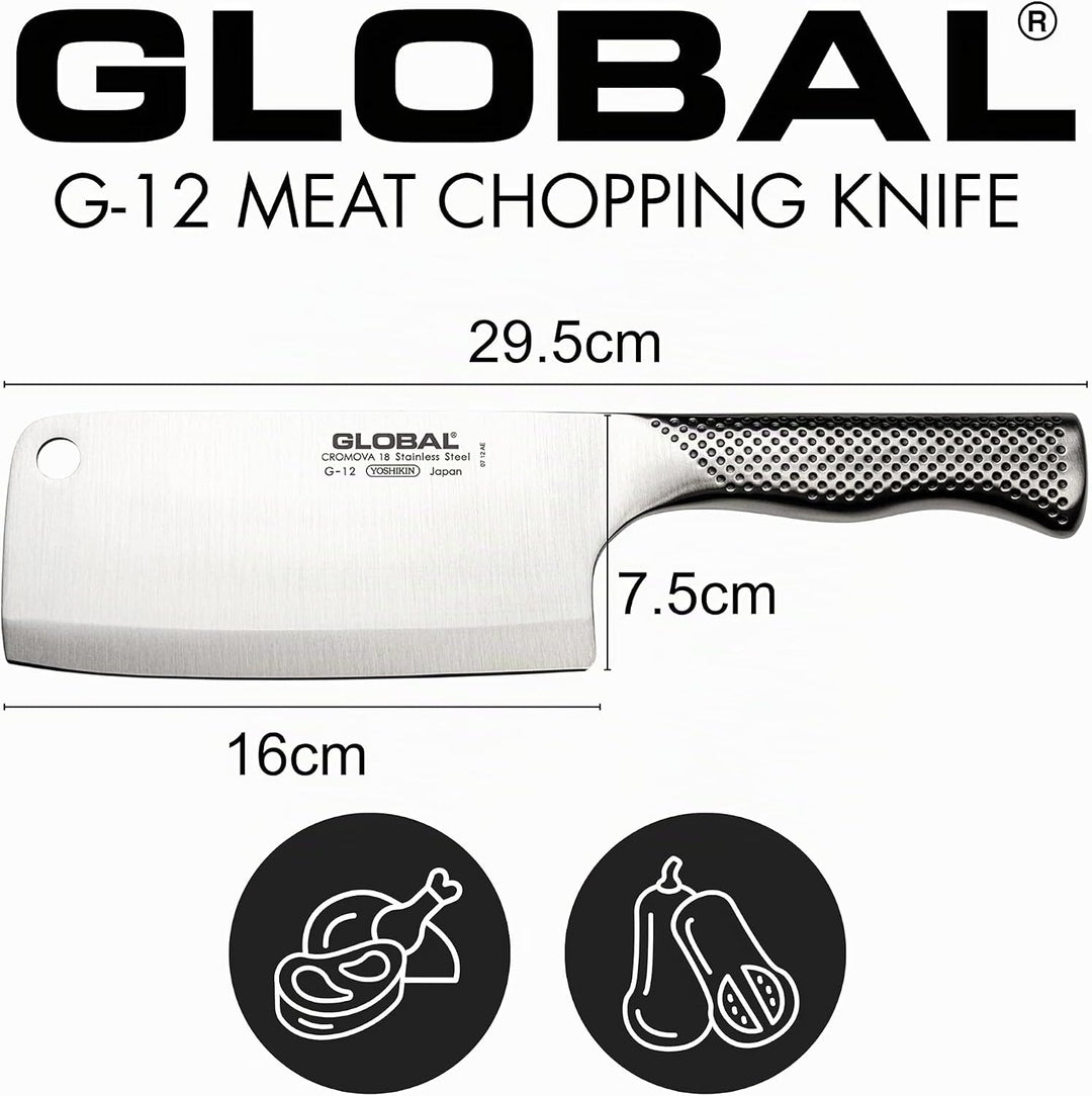 Global G-12 Hackbeil, für Knochen, 16cm, 1