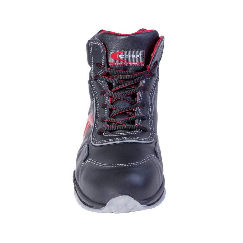 Cofra 78470-000.W46 PUSKAS S3 SRC Sicherheitsstiefel, Schwarz/Rot, Grösse 46 46 EU, 46 EU