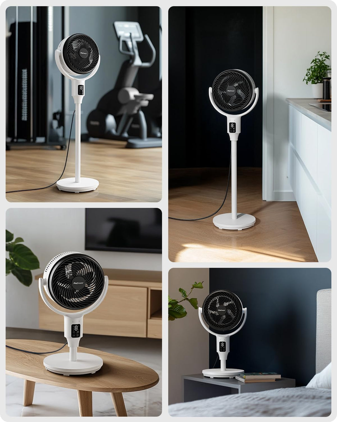 Pro Breeze AirFlo Standventilator 109cm – Leiser Ventilator mit Fernbedienung & LED-Display – 2 Modi