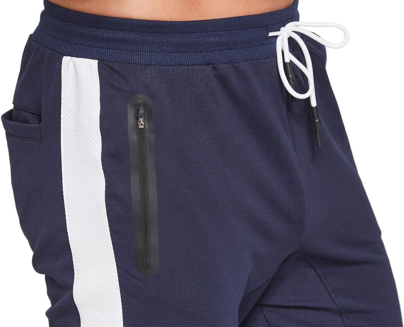 Tansozer Jogginghose Herren Trainingshose Baumwolle Fitness Hosen Herren mit Reissverschlusstaschen