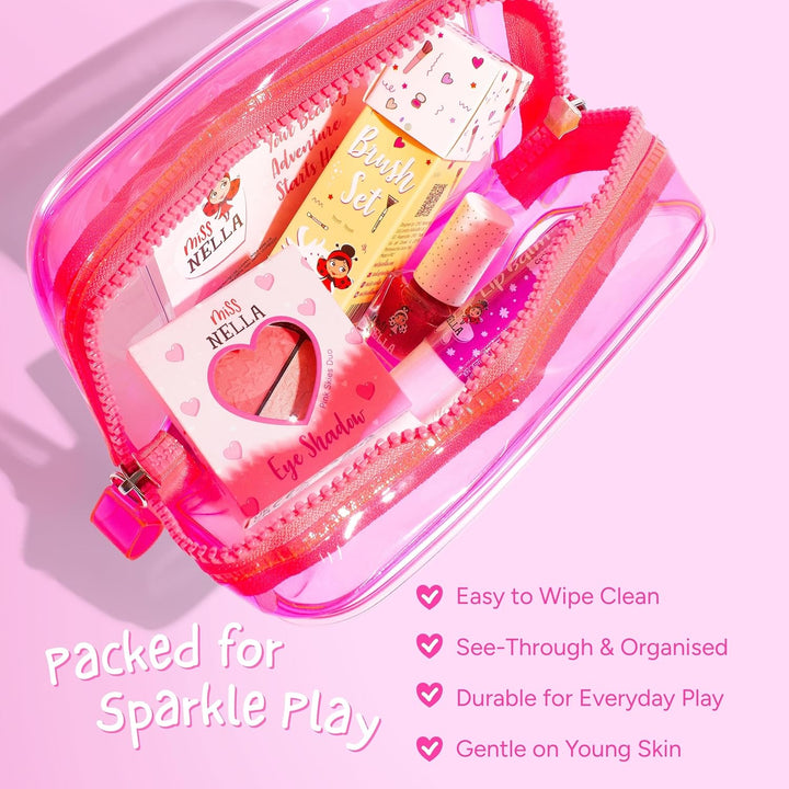 MISS NELLA Kosmetiktasche, Girly Mädchen Kosmetikartikel. Perfekt für Ihre kleine Prinzessin, spiele