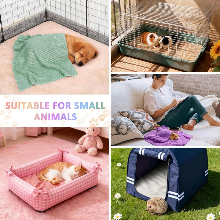 6 Stück Fleece-Decke für Meerschweinchen, 23.5 x 15.5 Zoll Meerschweinchen-Einstreu Wiederverwendbar