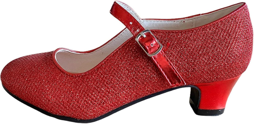 La Seno Rita Princess Glitter ELSA Frozen Spanish Flamenco Shoes Rot 25 EU, Rot 25 EU