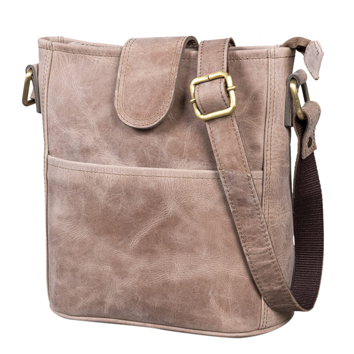 LEABAGS Leder Handtasche Damen I Premium Echtleder Umhängetasche I Damen Schultertasche I Damentasch