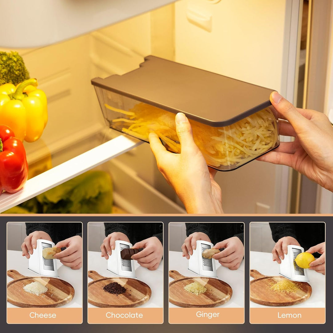 ONCE FOR ALL Gemüseschneider mit Auffangbecken, Gemüsehobel ideal als Pommesschneider & Kartoffelsch