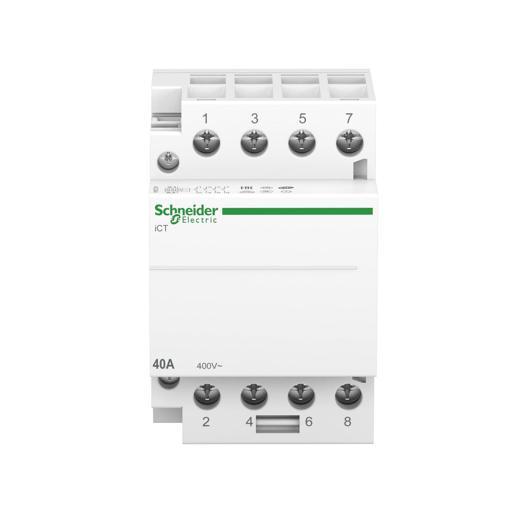 Schneider Electric A9C20844 Installationsschütz iCT 40A 4S 220/240 V 50Hz 4 Schliesser 40 Ampere, 4
