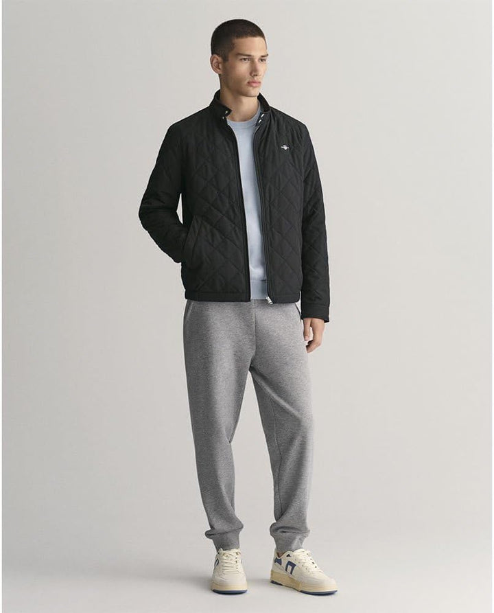GANT Herren Quilted Windcheater Jacke M Schwarz, M Schwarz