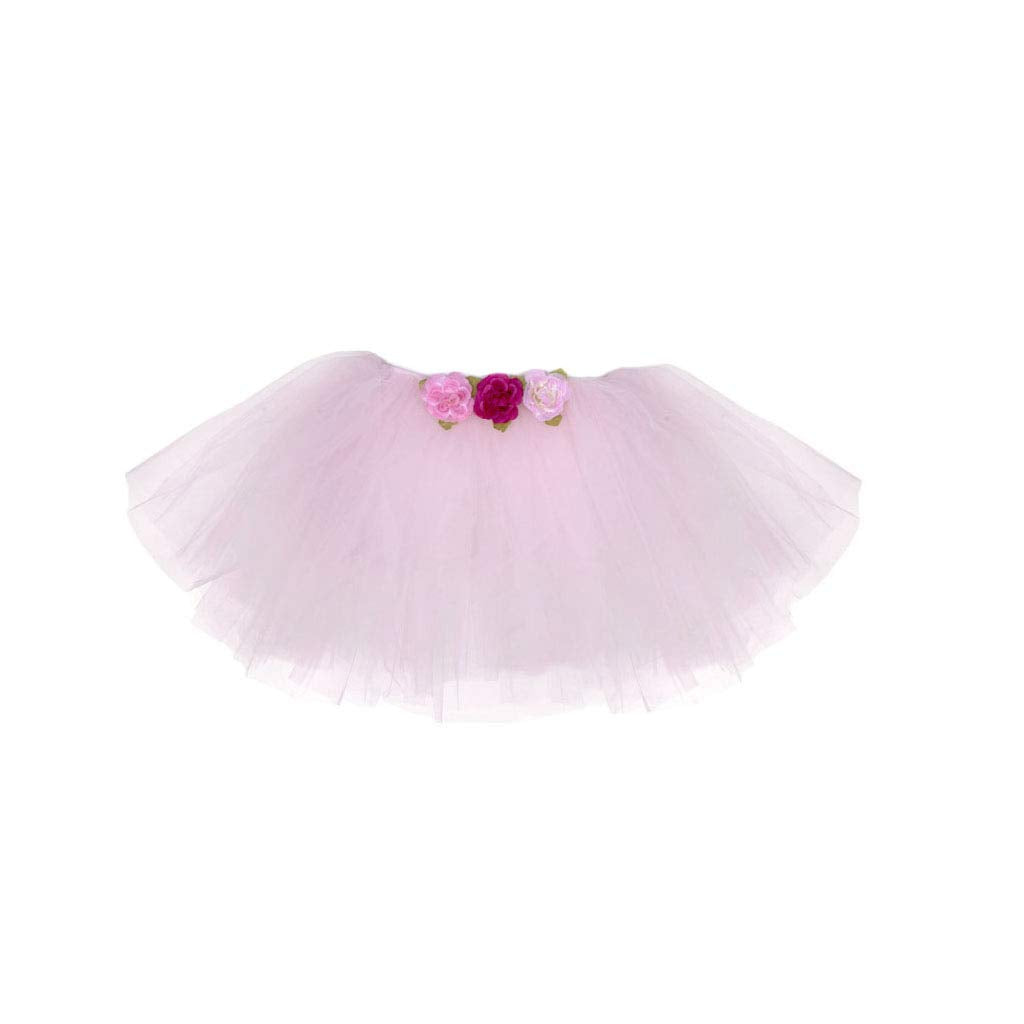 Trullala Rosen-Tutu, Kinder-Ballerinarock, Faschingskostüm, Grösse: S-L in rosa (3-8 Jahre)