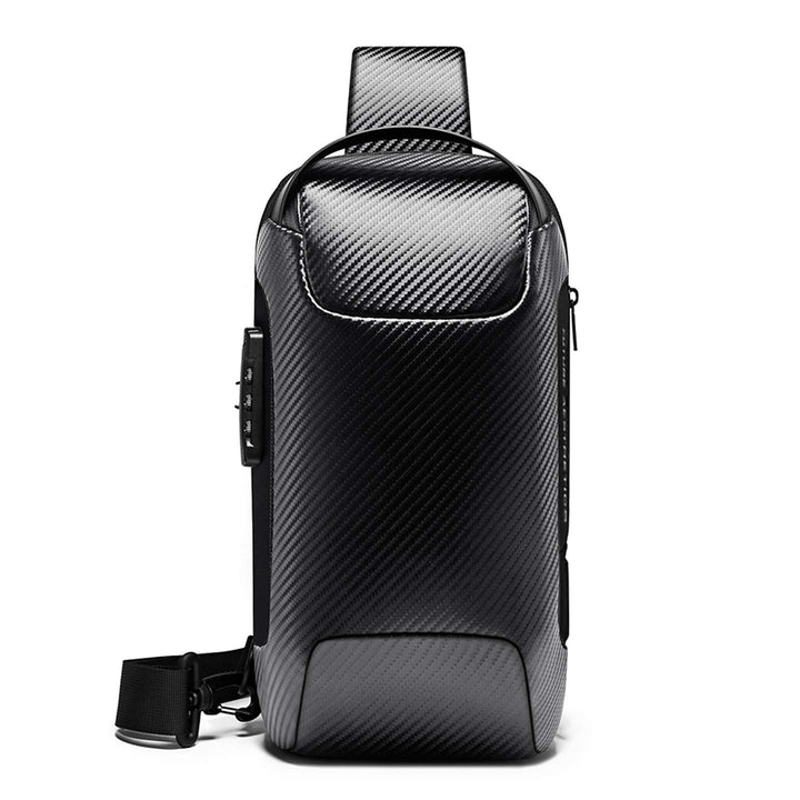 FANDARE Brusttasche, Sling Crossbody Bag mit USB, für Herren und Damen, Business, grosse Schultertas
