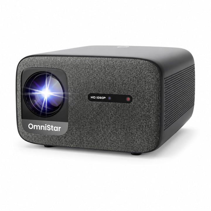 OmniStar L80 Beamer, 1500 ANSI Lumen, Heimkino Video Beamer Full HD 1080P, 4K-Unterstützt, Autofokus