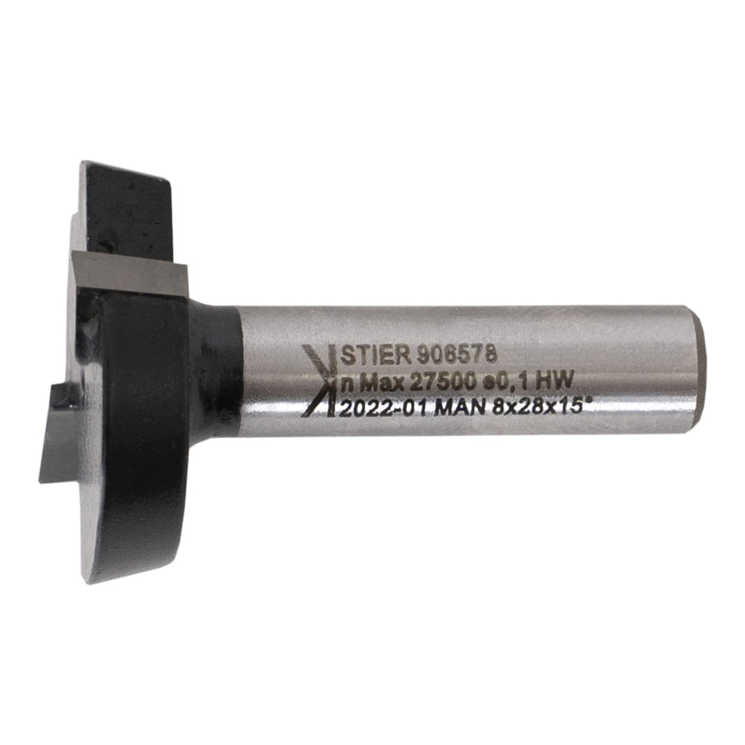 STIER Planfräser HW 8 mm Durchmesser 28 mm NL 7,5 mm 5 Grad