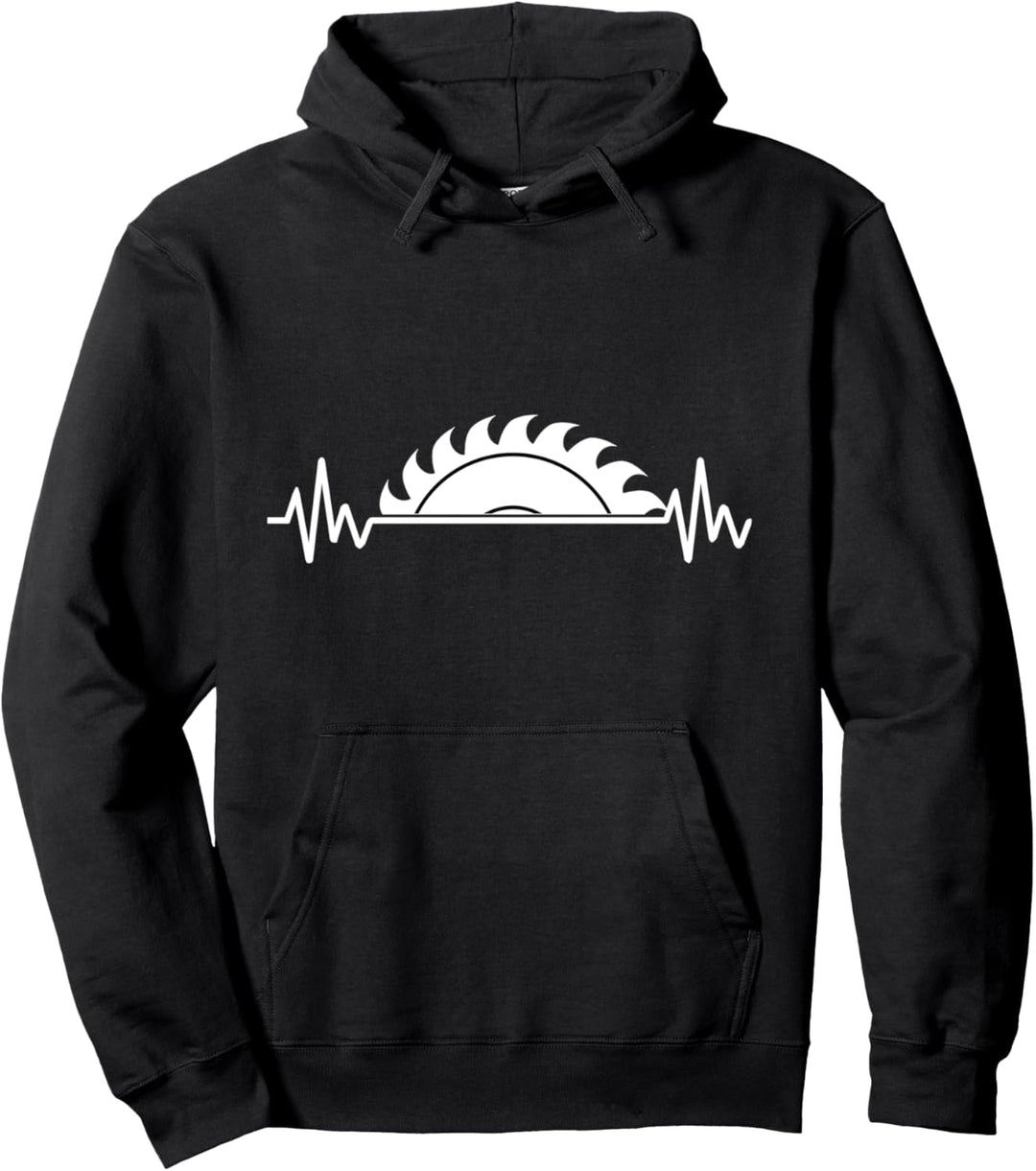 Heart Beat Table Saw Cool Skilled Woodworker Carpenter Gift Pullover Hoodie