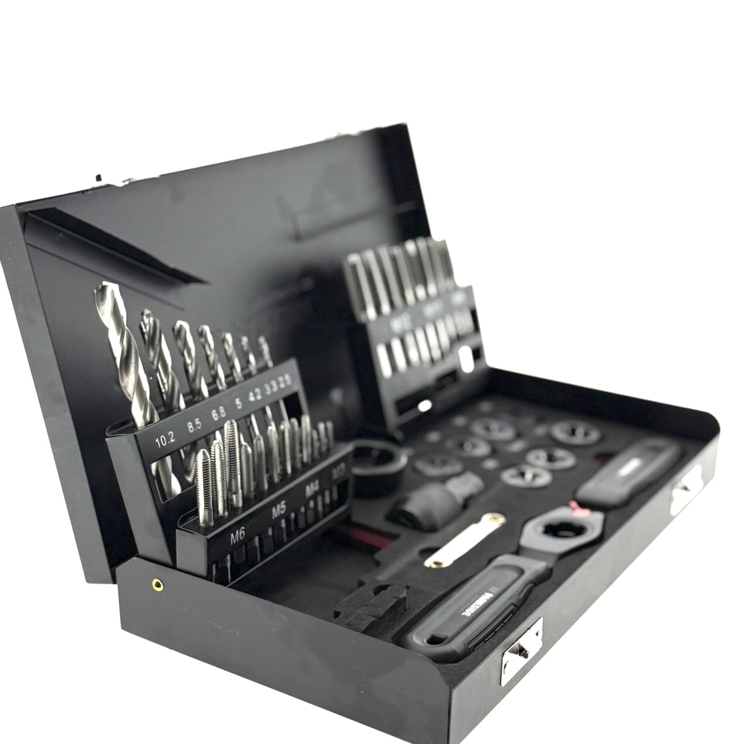 Parkside Performance Gewindebohrer- & Schneideisen-Set 38-teilig – M3–M12 – ISO metrisch – Innen & A