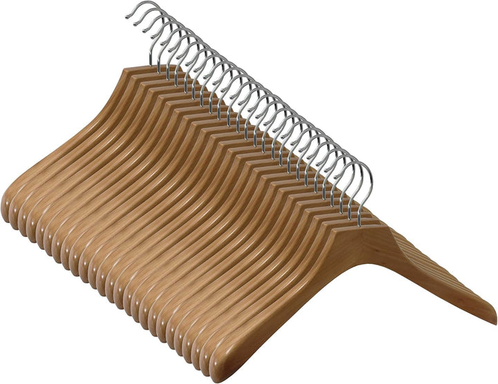 GERSO Hochwertiger Kleiderbügel aus Buchenholz Deluxe - 25 Stück 25er Pack, 25er Pack