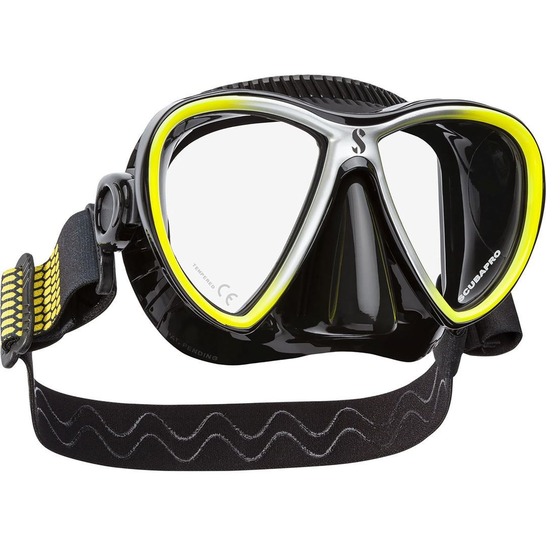 Scubapro Synergy Twin Mask with Comfort Strap schwarz / gelb, schwarz / gelb