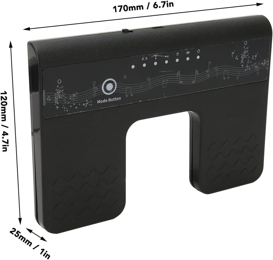 Kabelloses Seitenwender Pedal, Bluetooth Silent Fusspedal Seitenwender, Wiederaufladbarer Noten Seit
