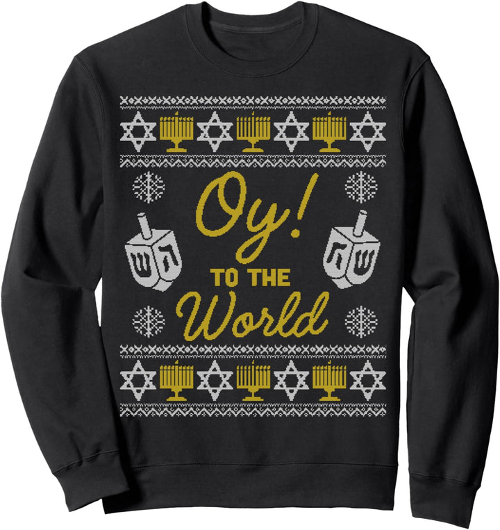 Oy to the World, lustiger Chanukkah Stil jüdische Geschenke Sweatshirt