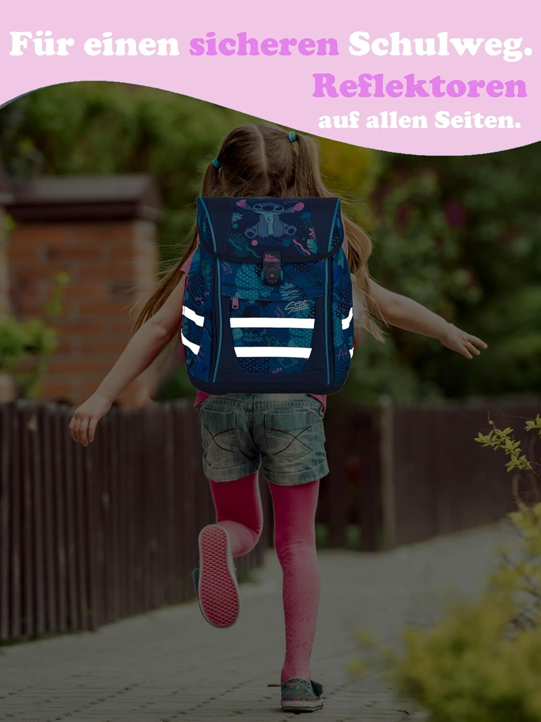Familando McNeill Mädchen Schulranzen 1. Klasse · Disney Lilo & Stitch · ergonomischer Tornister · S